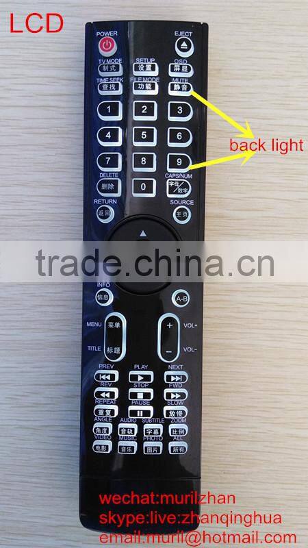 High Quality Black 49 Keys IR Remote Control for CHKQ 3218DS-HD lcd/led tv