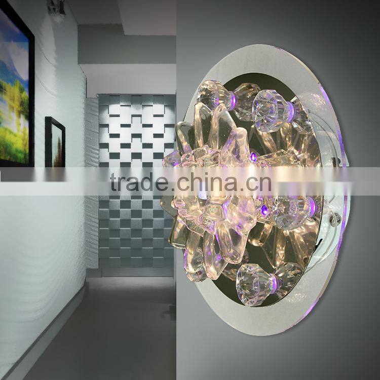 Romantic purple water lotus wall light