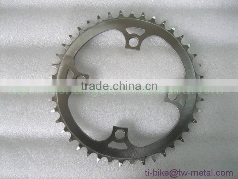 Factory Price Titanium bicycle crankset cheap ti 53T chainring for electric & e-bike used best titanium chainring maker in china