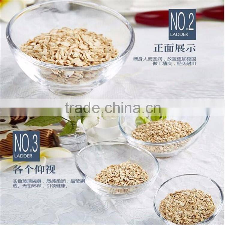 Pyrex oblique mouth glass bowl Fruit salad dessert bowls,3-Piece Glass Mixing Bowl Set, wholesale