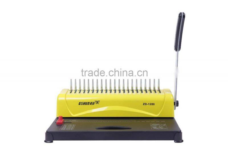 Practical manual binding and punching machine with bright colour shell