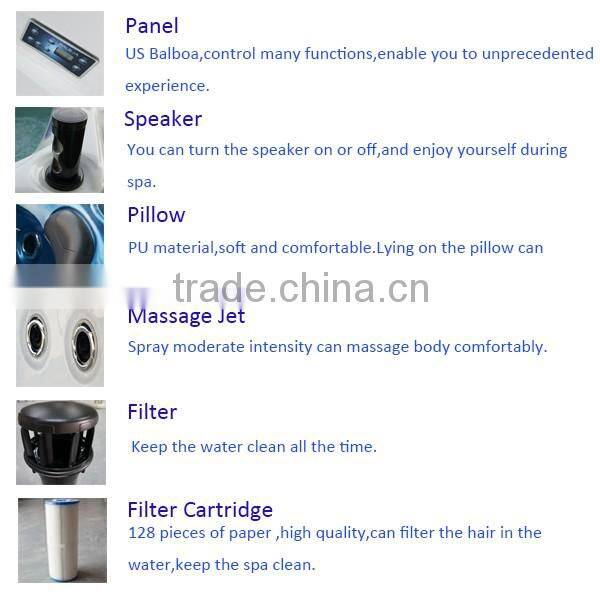 2140mm Big Size 7 Person Hot Sale Acrylic Balboa Hot Tub Spa