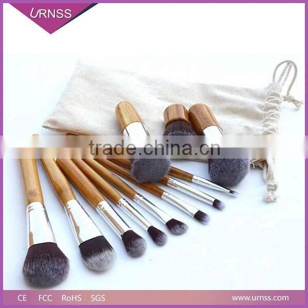 Best Price Cheap Professional Kabuki Bamboo Handle Makeup Brushes Set