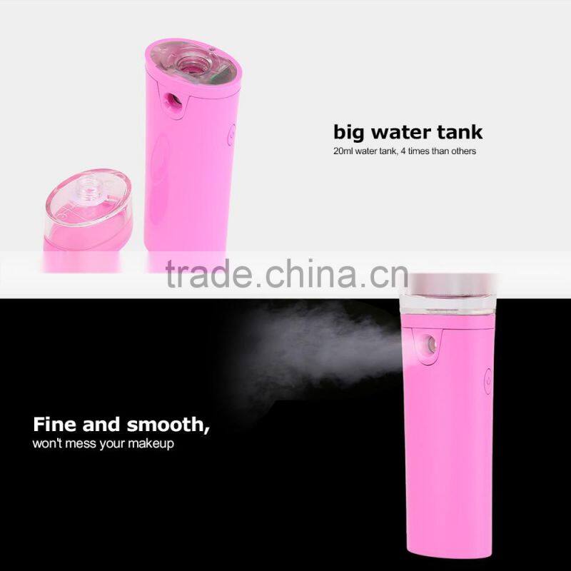 Wholesale mobil portable mini personal facial nano mist spray with USB rechargeable