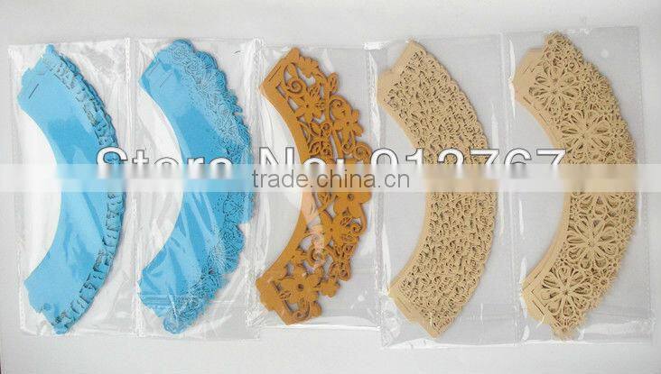 Alibaba Wholesale New Design First Communion Party Favors Laser Cut Cupcake Wrappers With Fast Shipment