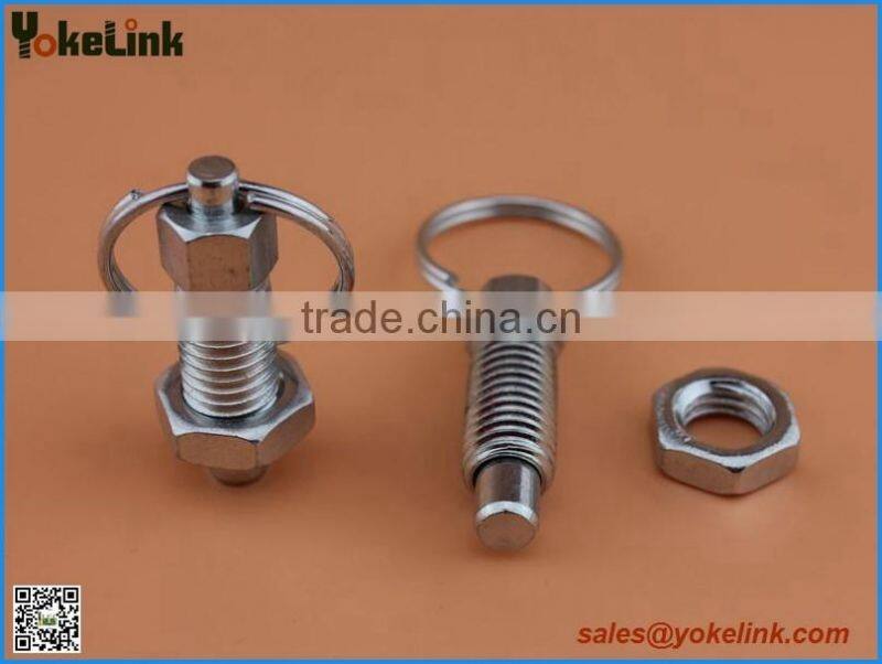 Spring plunger pin, plunger pin, ring pull plunger pin