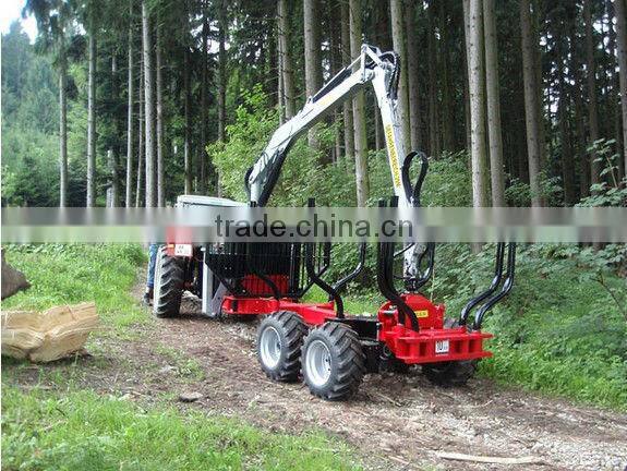 8-16Tons Forest Timber Trailer with Crane