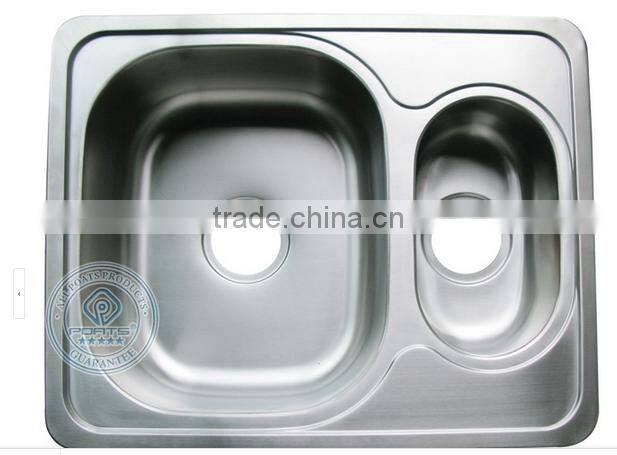 Factory directly Stainless steel 304 double groove kitchen xiancai basins sink sink drawing