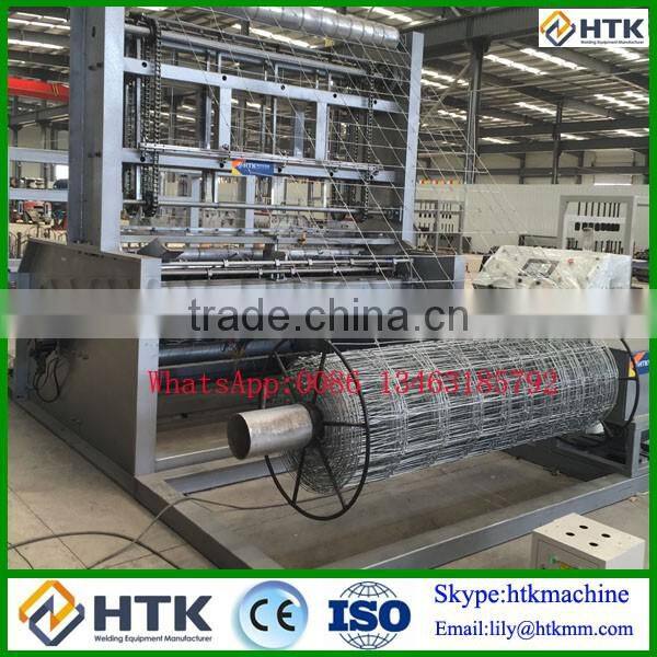 2.4m width Automatic Fixed Knot Hinge joint Field fence weaving knitting machine