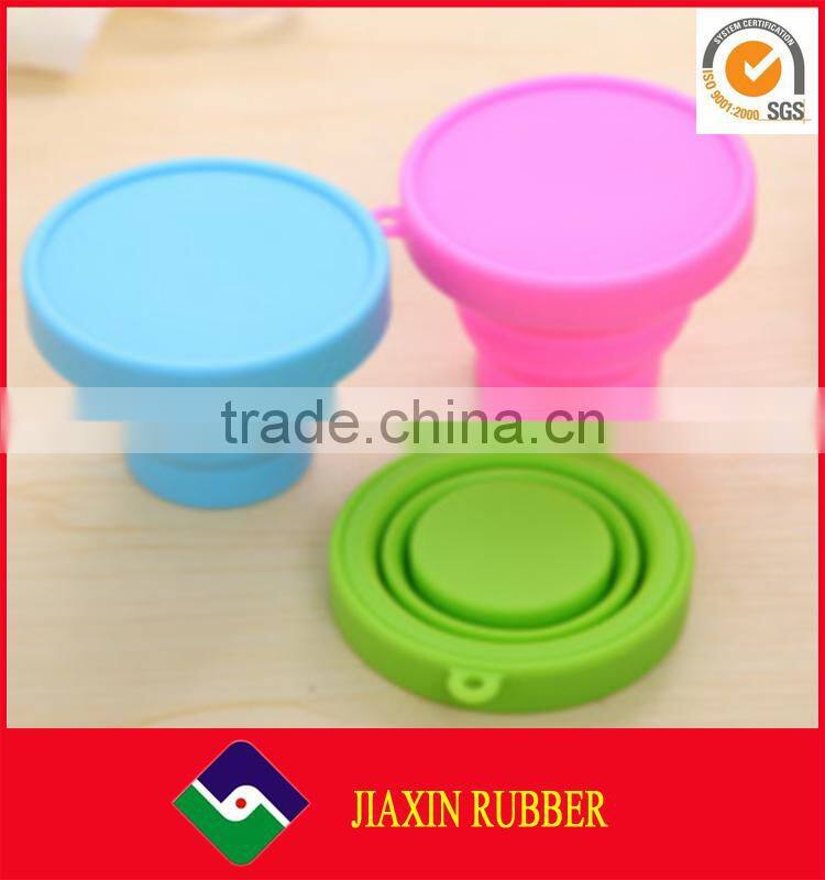 Promotional portable mini drinking silicone folding cup