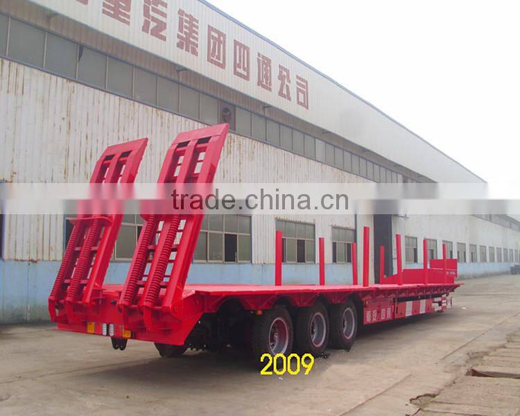 Chinese factory Tri-Axle lowbed semi trailer for sale