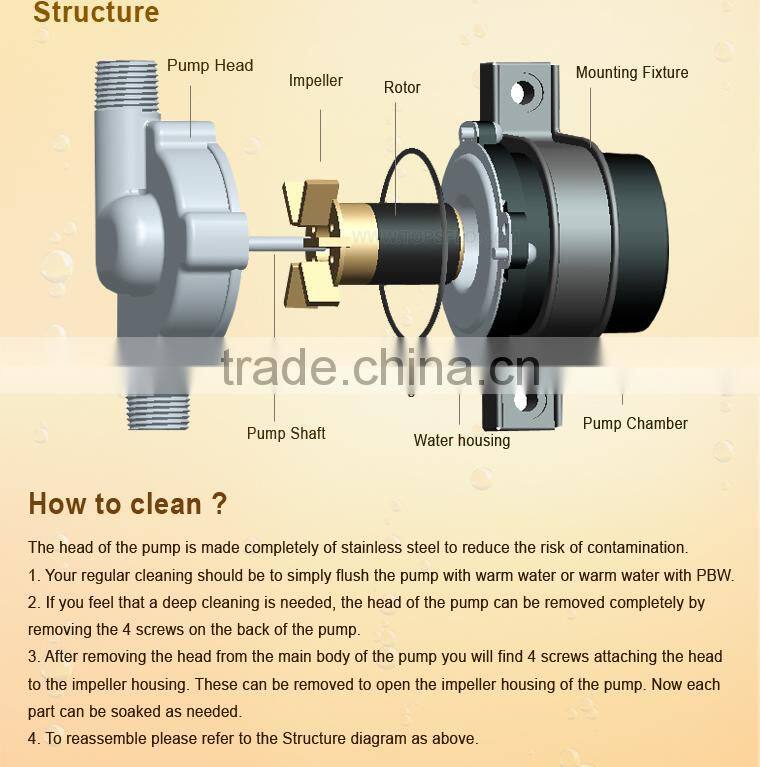 24v dc mini Brewery Equipment pump