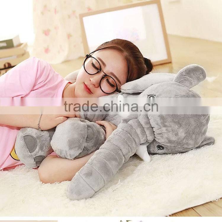 Promotional custom Baby Children Kids body Sleep soft Plush Elephant Pillow Toy