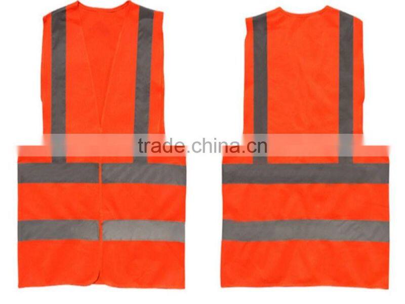 High Visibility Neon Green Safety Vest with Reflective Strips and Mesh Fabric and Pockets, ANSI/ISEA Standard | Size L