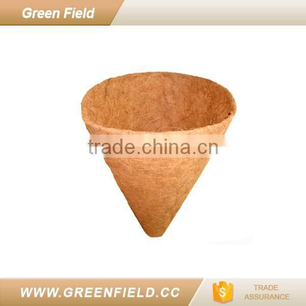 Cone shaped coco fiber basket china supplier