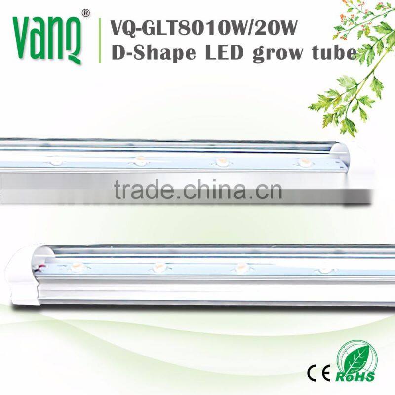 Shenzhen VANQLED Manufacturer for 20w 4ft Full Spectrum BridgeLux LED Grow Light Tube for Hydroponic Farm
