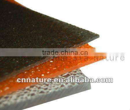 2mm light green and orange diamond polycarbonate embossed sheet