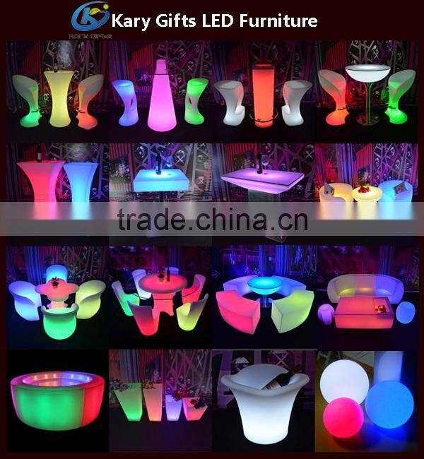2016 NEW commercial furniture LED lit tall cocktail table Hot Sale LED Furniture