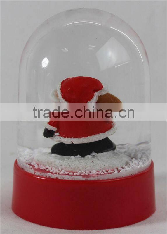Cute plastic small snow flake snow globe