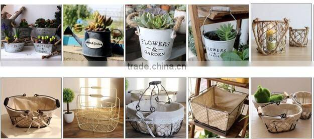 Creative garden decor handmade small wood flower planter