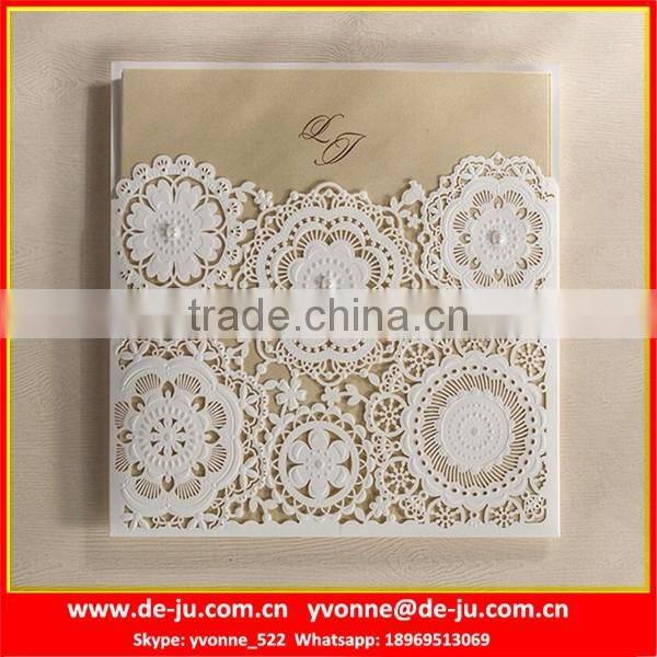 Ceremony Crad Heart Shaped Wedding Invitation Card