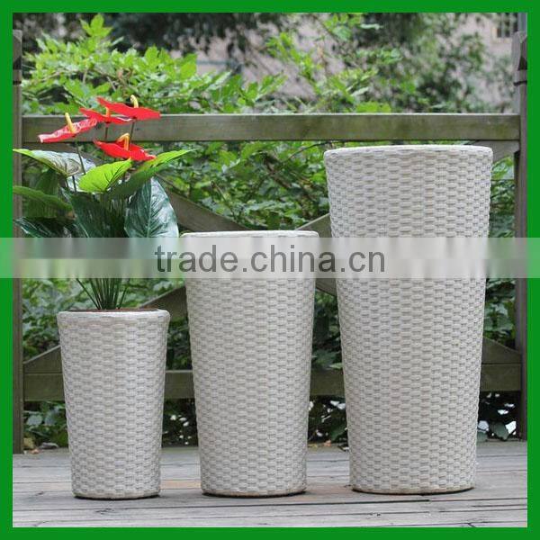 FO-9404 Synthetic garden rattan flower container