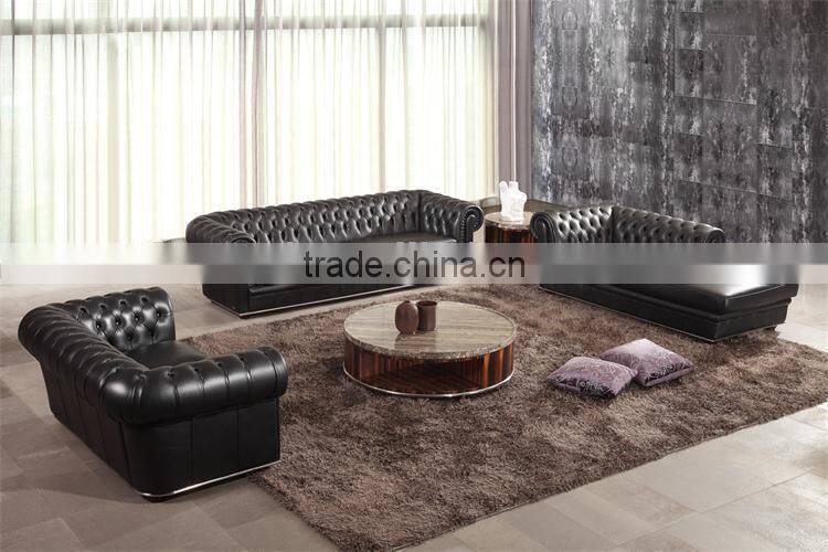 luxrury home used geniune leather living room sofa