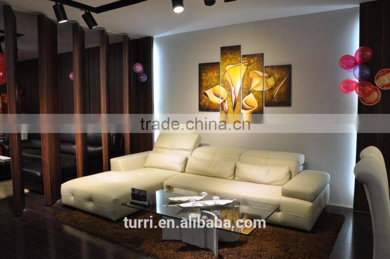 Traditional England style chesterfield leather sofa for living room