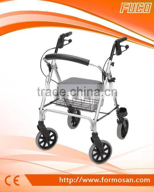 4 WHEELS ALUMINUM LIGHTWEIGHT ROLLATOR (walker,walking aid) CE