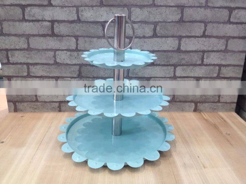 Metal Footed Wedding Cake Stand Plate Party Dessert Display