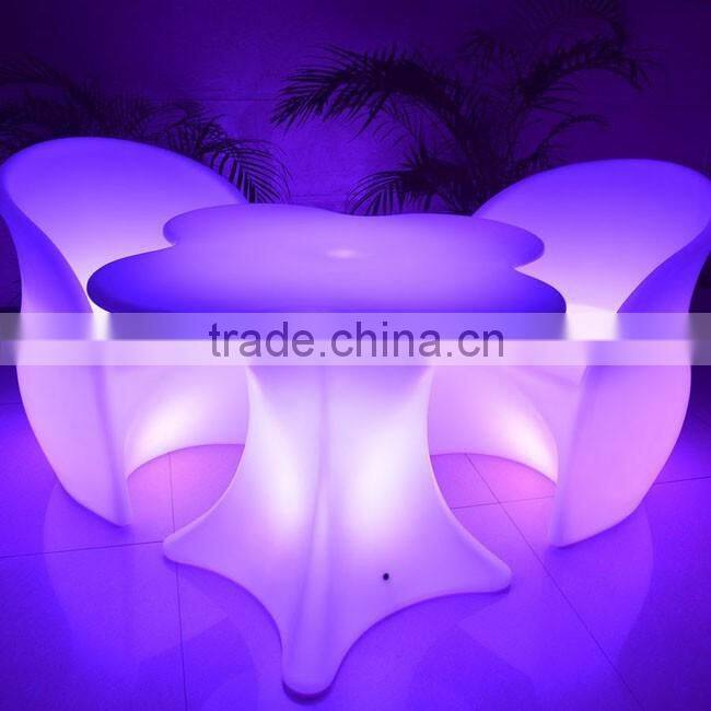 2016 led coffee shop restaurant use chair sets / RGB full color changing led light up chair furnitutre
