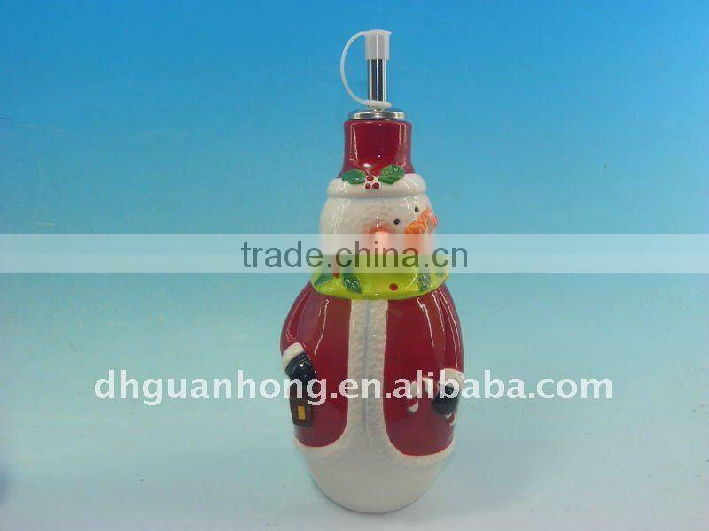 2012 new design Christmas gift ceramic soy sauce bottle