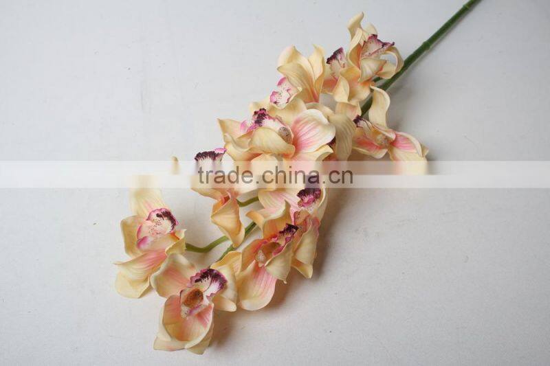 Real touch Decorative Artificial Cymbidium orchid flower for landscaping decoration