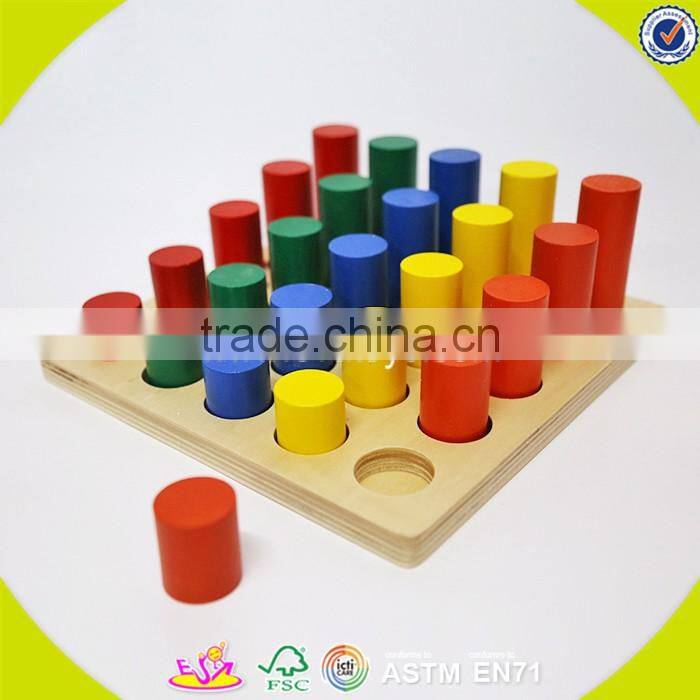 2017 New design toddlers geometry blocks wooden toddler montessori materials W12F011