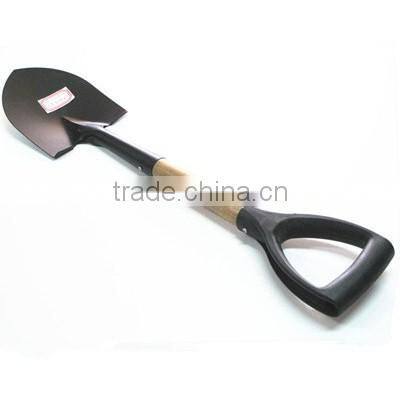 Middle east market S518L Wood handle Shovels with steel ring In Guangzhou Supplier