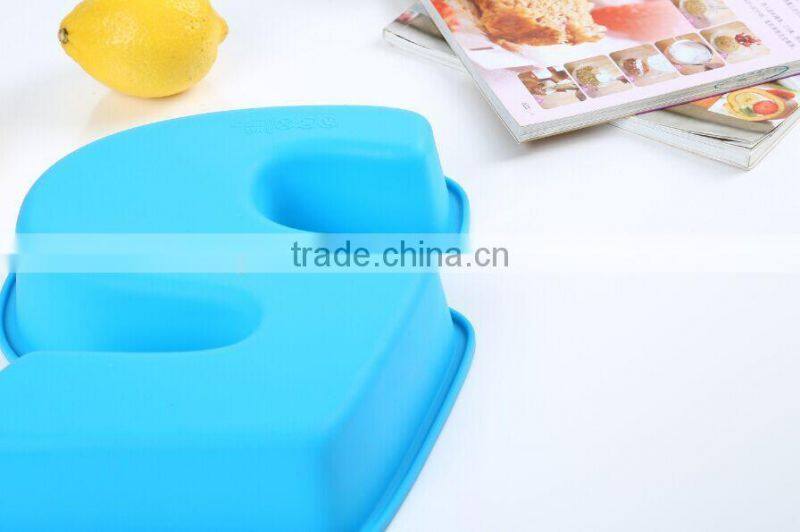 Hot sale Birthday number 5 shape silicone cupcake mold,cake pan,bakeware cake mold