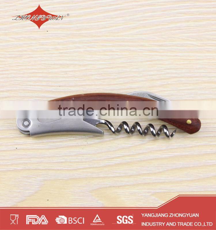 Novelty high quality wine corkscrew with wooden handle