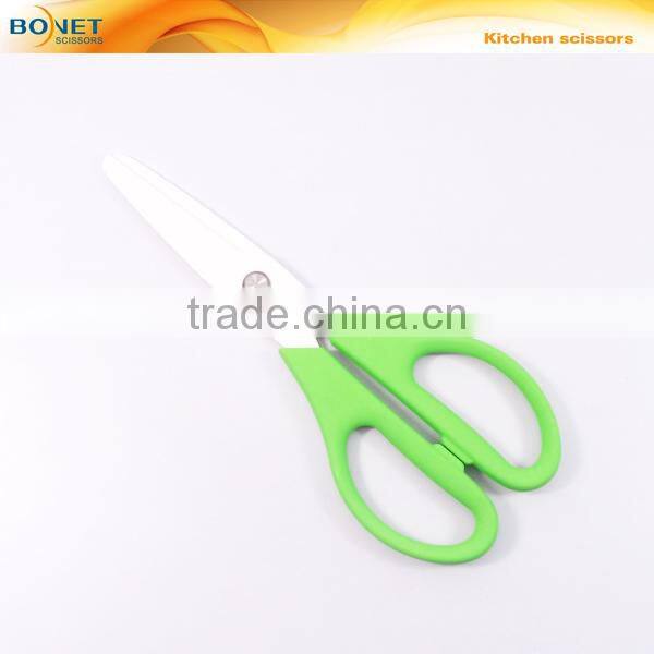 S53102C2P 7-7/8" color handle ceramic kitchen scissor kitchen tool