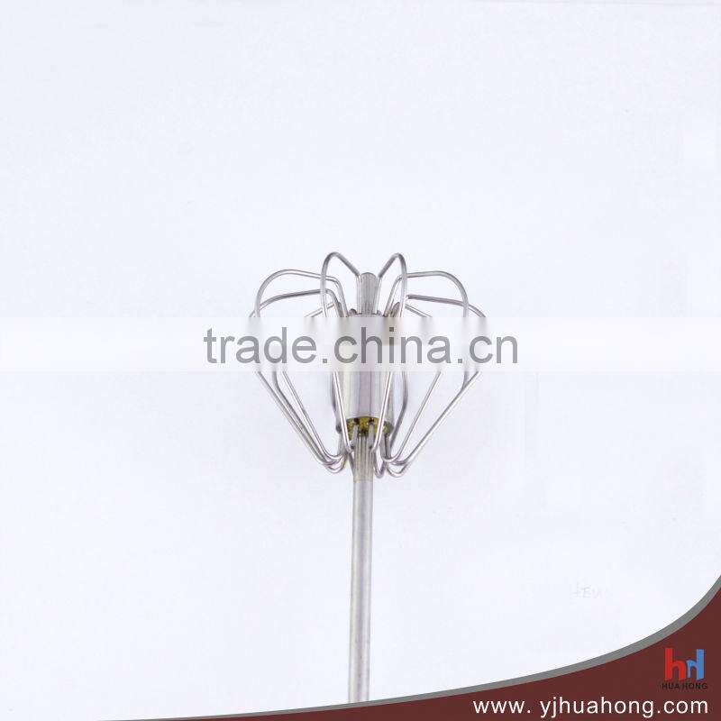 Stainless steel rotating egg whisk/egg beater of kitchenware(HEW-46)