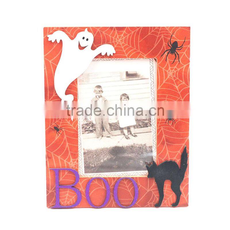 4x6" Ghost boo black cat funny halloween picture photo frame