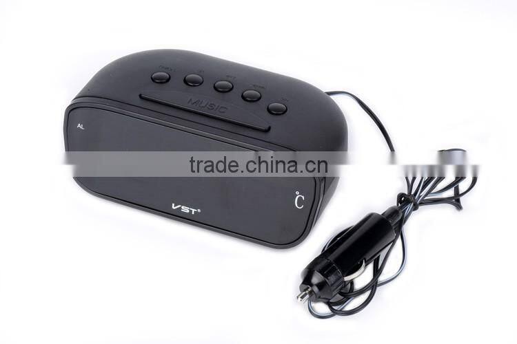 6 Digits LED display 12/24 hour system led car digital clock