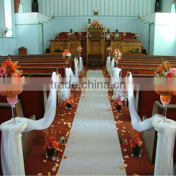 Party decorative carpet runner/factory hot sale decorative white wedding runner/wedding carpet/mat exhib