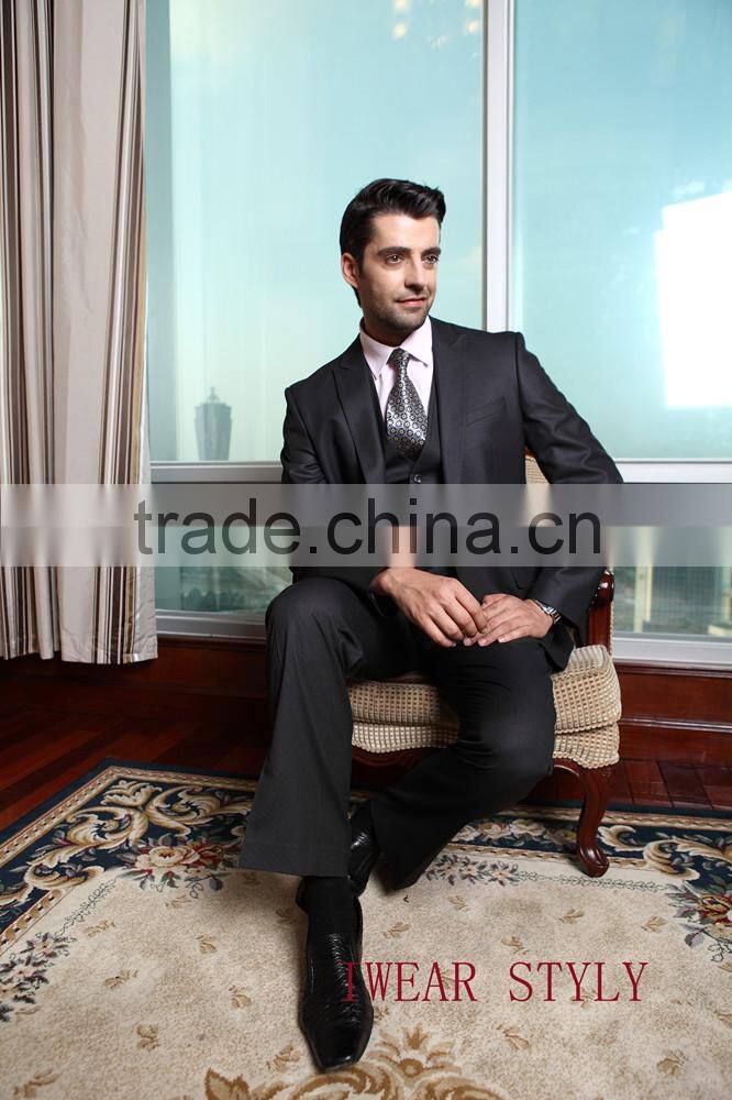 Stripe notch lapel 3pcs business suits for man/ suit men