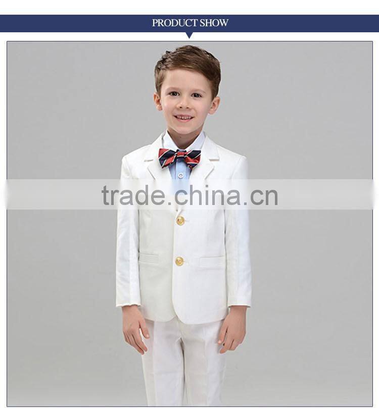 Customize Kids White Formal Coat Pant Dress Suit