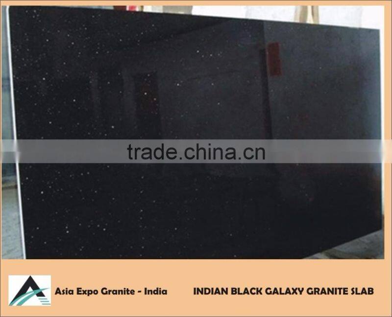 Natural Granite Black Galaxy with surface polished