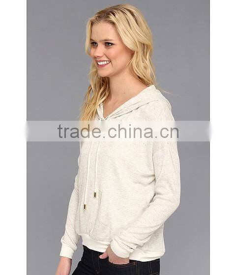 spring autumn thin bomber straight hem thin fleece hoodie with hooded and front big pocker