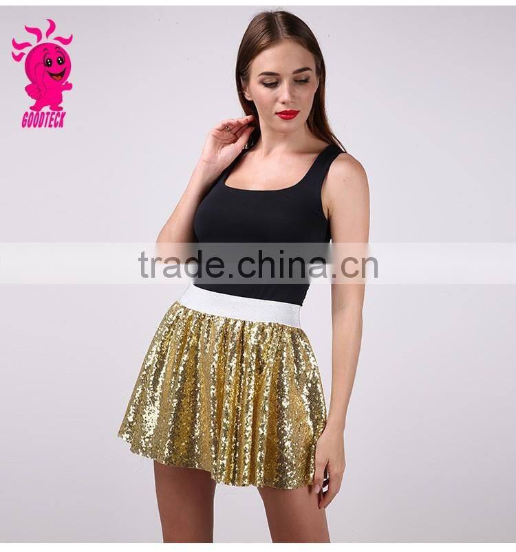 Latest skirt and blouse sexy pictures of mature women with short sequined tutu skirt