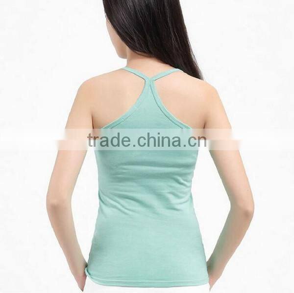 Ladies fancy cotton tops custom fitness apparel women spandex tank tops