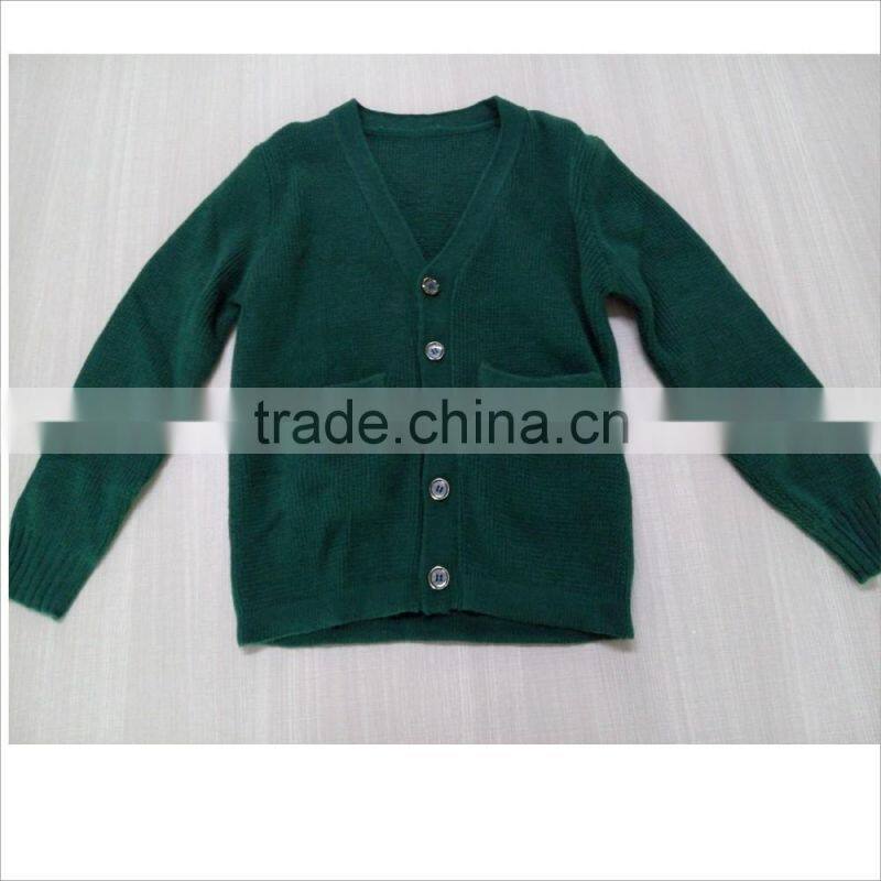 2016 fashion long sleeves v neck school uniforms cardigan sweater