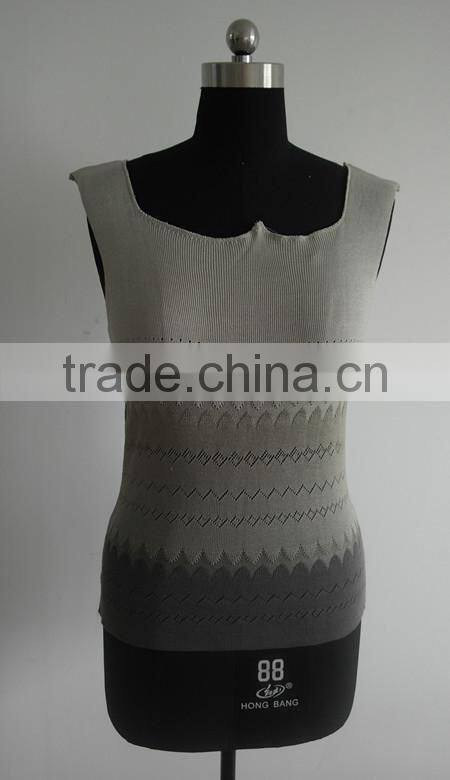 Fashion ladies fancy knit sweater vest